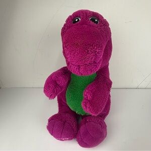 VTG Original Barney the Purple Dinosaur 1992 Plush Stuffed Toy 14” SEE ALL.